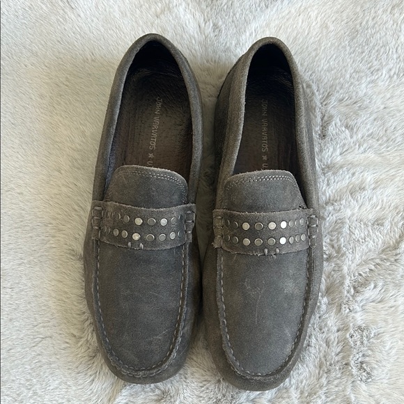 John Varvatos Other - John Varvatos suede leather studded loafers driving moccasins size 8